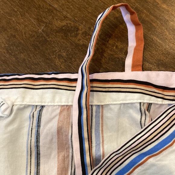 Lush striped off shoulder collared crop top size small - Picture 2 of 5